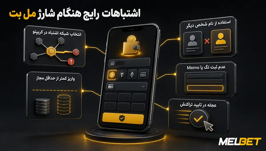اشتباهات رایج شارژ مل بت